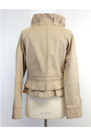 Current Boutique-Valentino - Beige Cotton Blend Jacket Sz 10