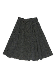 Current Boutique-Valentino - Black & Beige Polka Dot Print Flare Skirt Sz 0