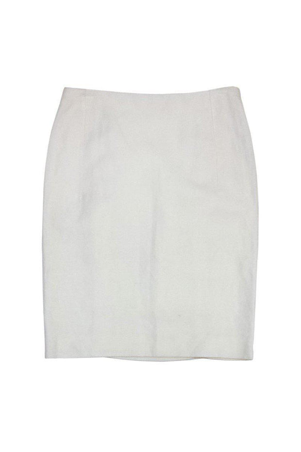 Current Boutique-Valentino - Cream Linen Skirt Sz M