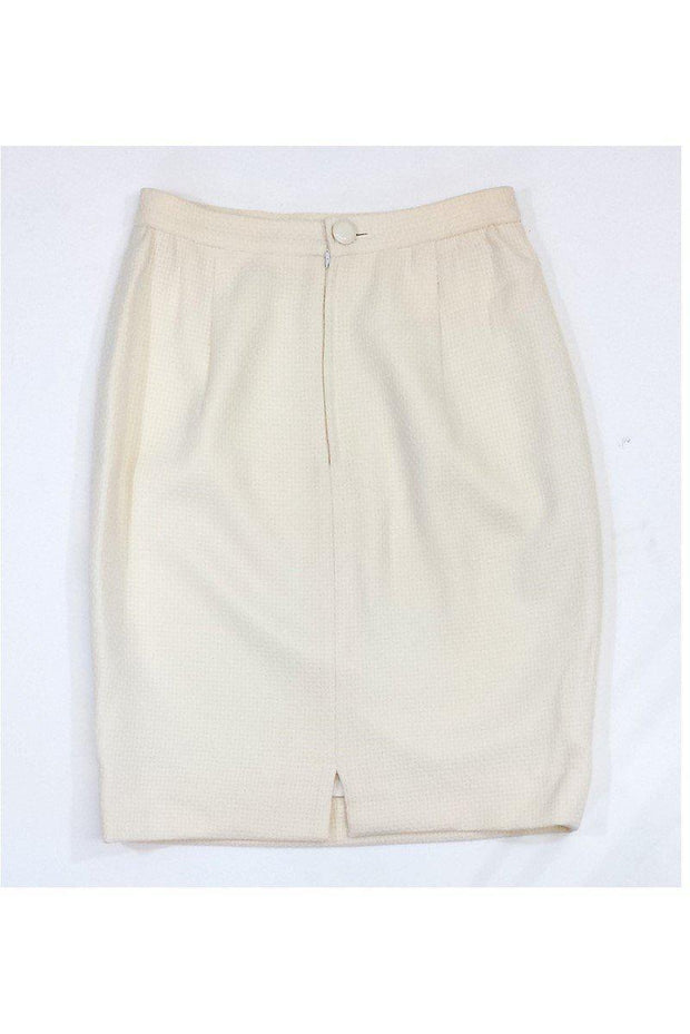 Current Boutique-Valentino - Cream Wool Skirt Sz 10