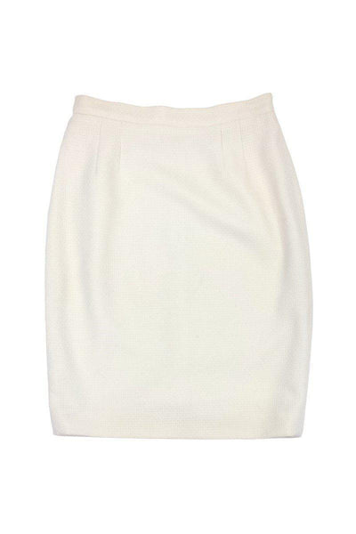 Current Boutique-Valentino - Cream Wool Skirt Sz 10