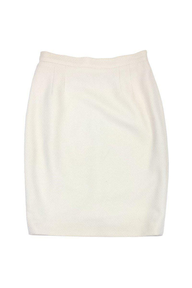 Current Boutique-Valentino - Cream Wool Skirt Sz 10