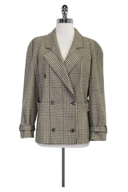 Current Boutique-Valentino - Grey Printed Blazer Sz 10