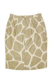 Current Boutique-Valentino Miss V - Beige & Tan Animal Print Skirt Sz 14