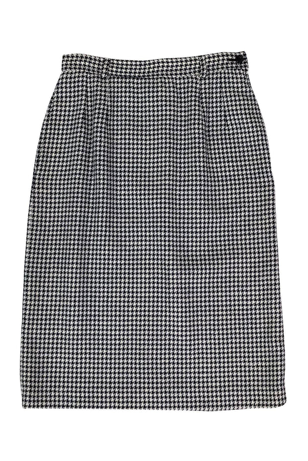 Current Boutique-Valentino - Navy & White Houndstooth Skirt Sz 8