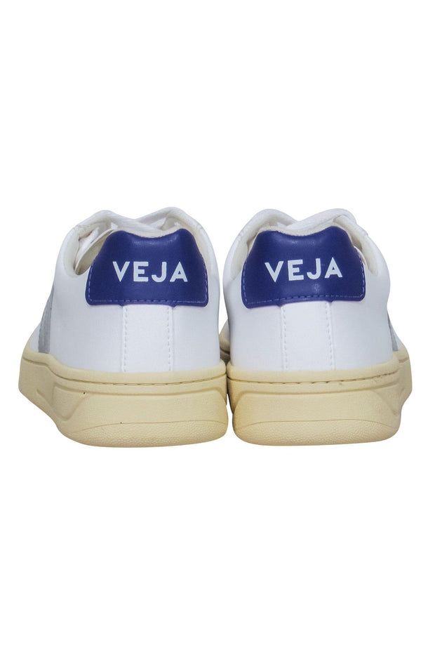 Current Boutique-Veja - White, Grey & Purple Lace-Up “Espalar” Platform Sneakers Sz 7