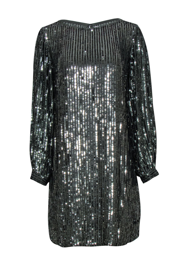 Current Boutique-Velvet by Graham & Spencer - Deep Green Sequin Shift Dress Sz L