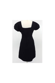 Current Boutique-Vena Cava - Black Wool Cap Sleeve Sheath Dress Sz 8