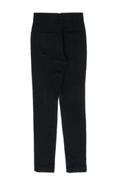 Current Boutique-Veronica Beard - Black Skinny Dress Pants w/ Ankle Slits Sz 4