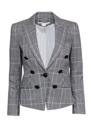 Current Boutique-Veronica Beard - Black, White, & Purple Houndstooth Print Blazer Size 00