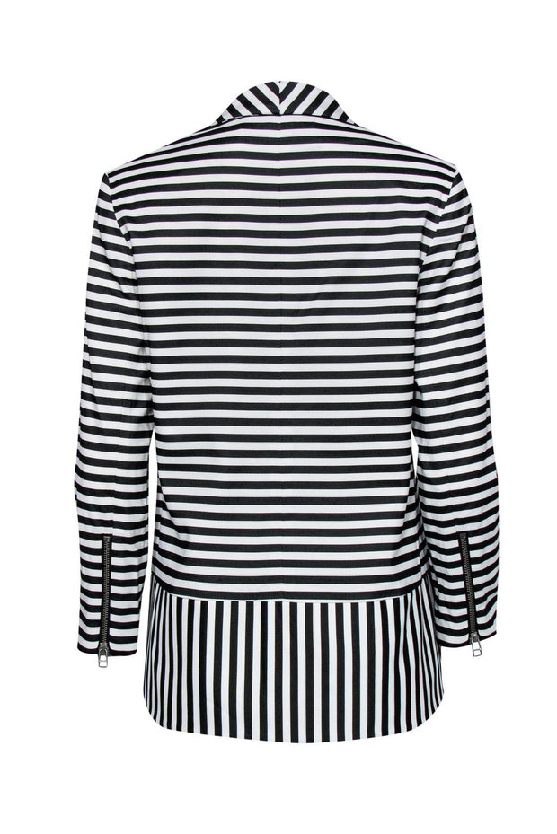 Current Boutique-Veronica Beard - Black & White Striped Blazer Sz 4