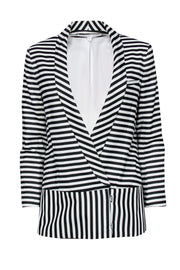 Current Boutique-Veronica Beard - Black & White Striped Blazer Sz 4