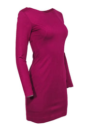 Current Boutique-Versace Jeans Couture - Magenta Long Sleeve Bodycon Dress Sz 4