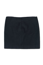 Current Boutique-Versace - Navy Suede & Ribbed Satin Miniskirt Sz 8