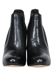 Current Boutique-Via Spiga - Black Leather Stiletto Platform Booties Sz 6