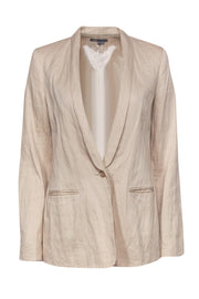 Current Boutique-Vince - Beige Long Linen Blend Blazer Sz 8