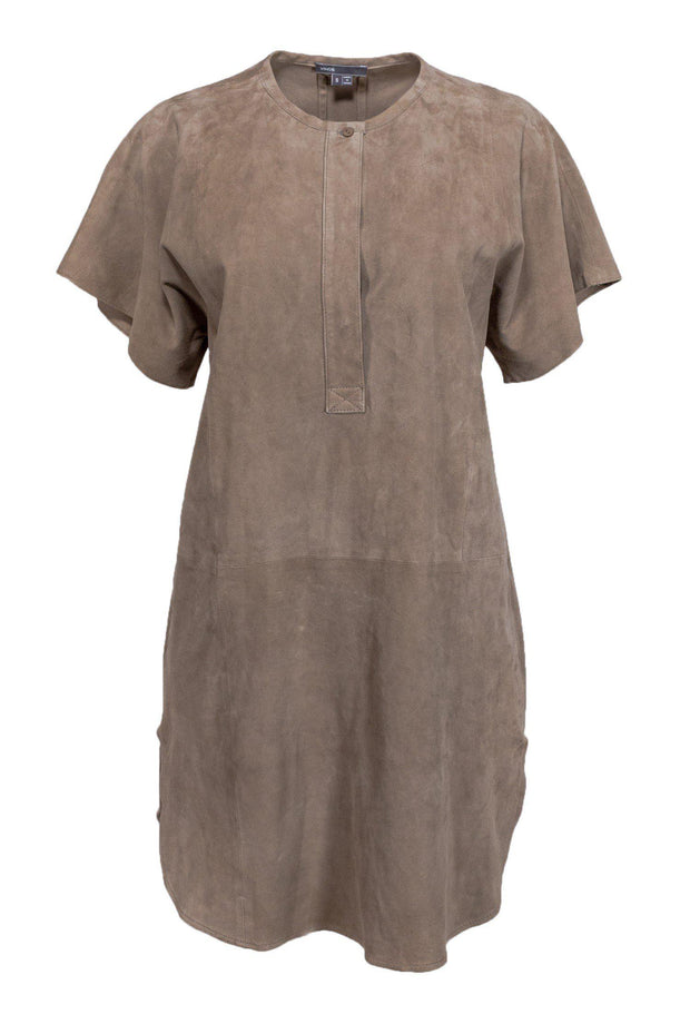 Current Boutique-Vince - Beige Suede Shift Dress Sz S