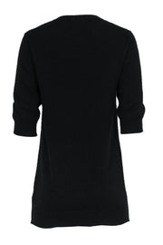 Current Boutique-Vince - Black Short Sleeve Tunic-Style Cashmere Sweater Sz S