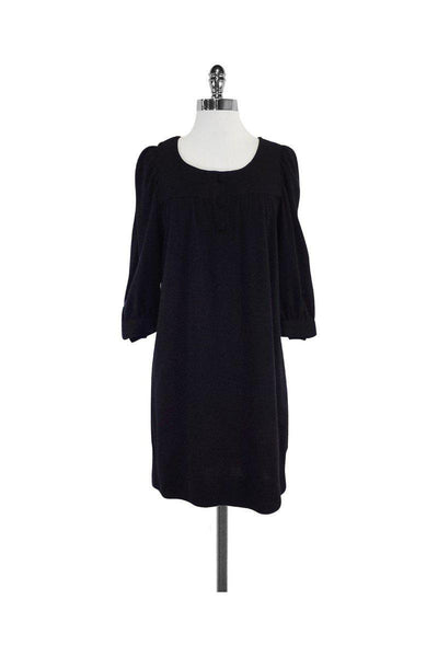 Current Boutique-Vince - Black Wool Shift Dress Sz M