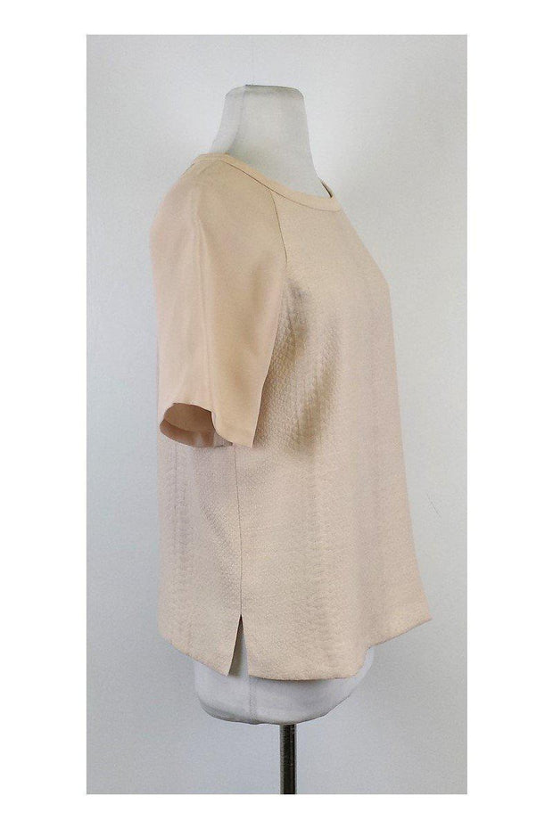 Current Boutique-Vince - Blush Textured Short Sleeve Blouse Sz XS