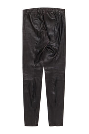 Current Boutique-Vince - Brown Leather Panel Stitched Leggings Sz S