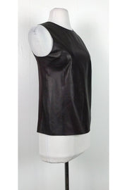 Current Boutique-Vince - Brown Leather Tank Sz 4