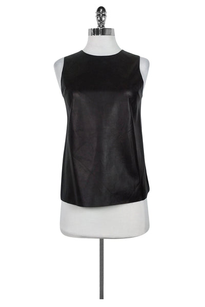 Current Boutique-Vince - Brown Leather Tank Sz 4