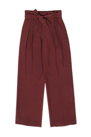 Current Boutique-Vince - Cognac Wide Leg Trousers w/ Tie Belt Sz 8