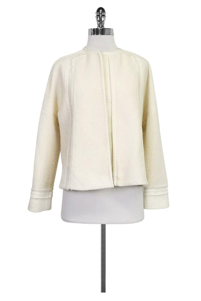 Current Boutique-Vince - Cream Slub Knit Open Jacket Sz 2