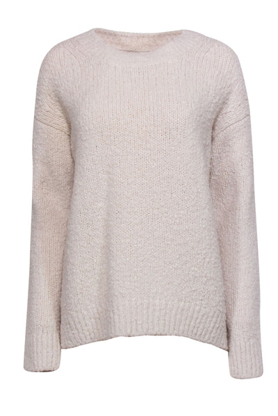 Current Boutique-Vince - Cream Textured Knit Wool Sweater Sz M