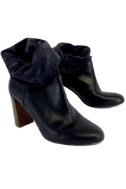 Current Boutique-Vince - Dark Navy Leather Booties Sz 11