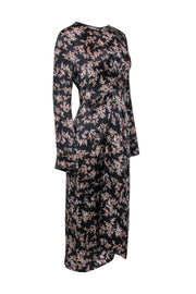 Current Boutique-Vince - “Eden Branch” Silk Midi Dress w/ Twist Front & Back Sz L