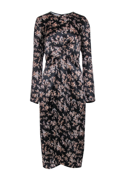 Current Boutique-Vince - “Eden Branch” Silk Midi Dress w/ Twist Front & Back Sz L