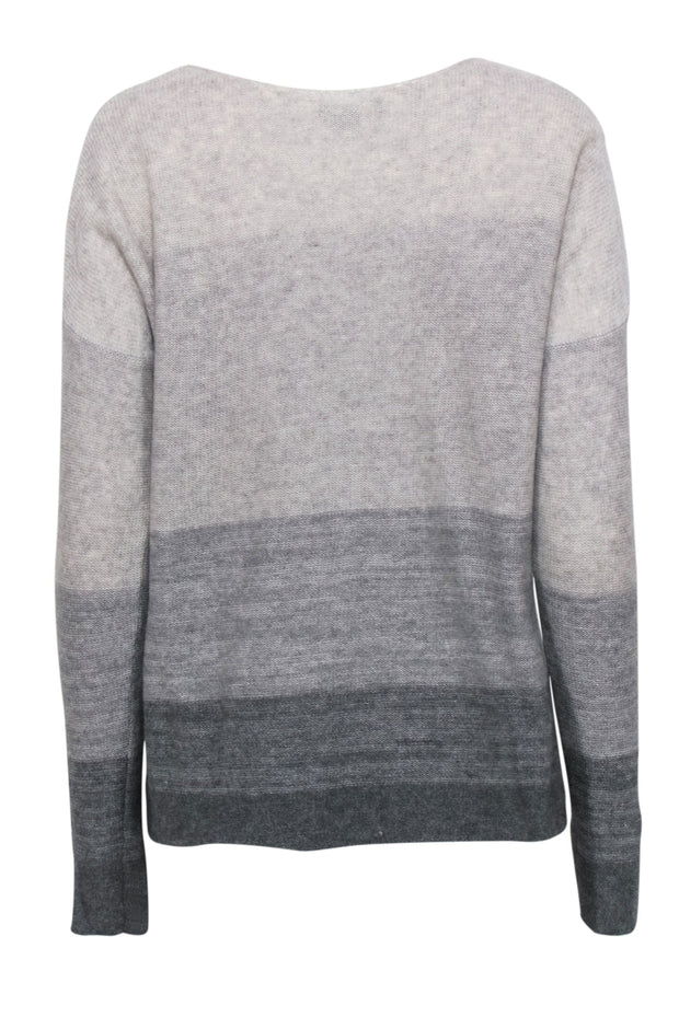 Current Boutique-Vince - Grey Ombre Cashmere Sweater Sz S