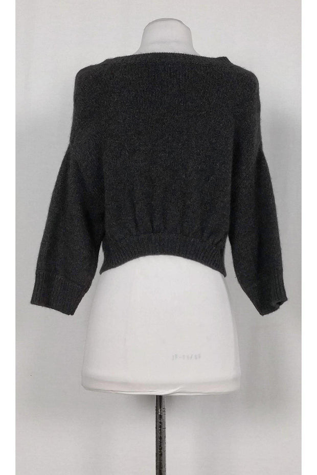 Current Boutique-Vince - Grey Single Button Cropped Cardigan Sz XS