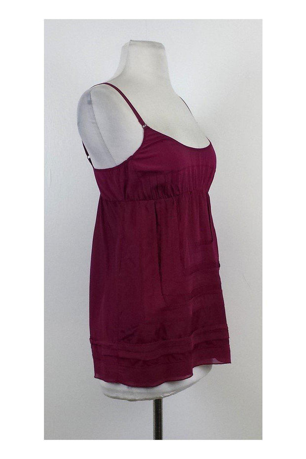 Current Boutique-Vince - Magenta Silk Spaghetti Strap Top Sz XS