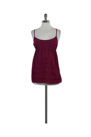 Current Boutique-Vince - Magenta Silk Spaghetti Strap Top Sz XS