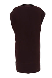 Current Boutique-Vince - Maroon Wide-Cut Shift Dress w/ Satin Trim Sz S