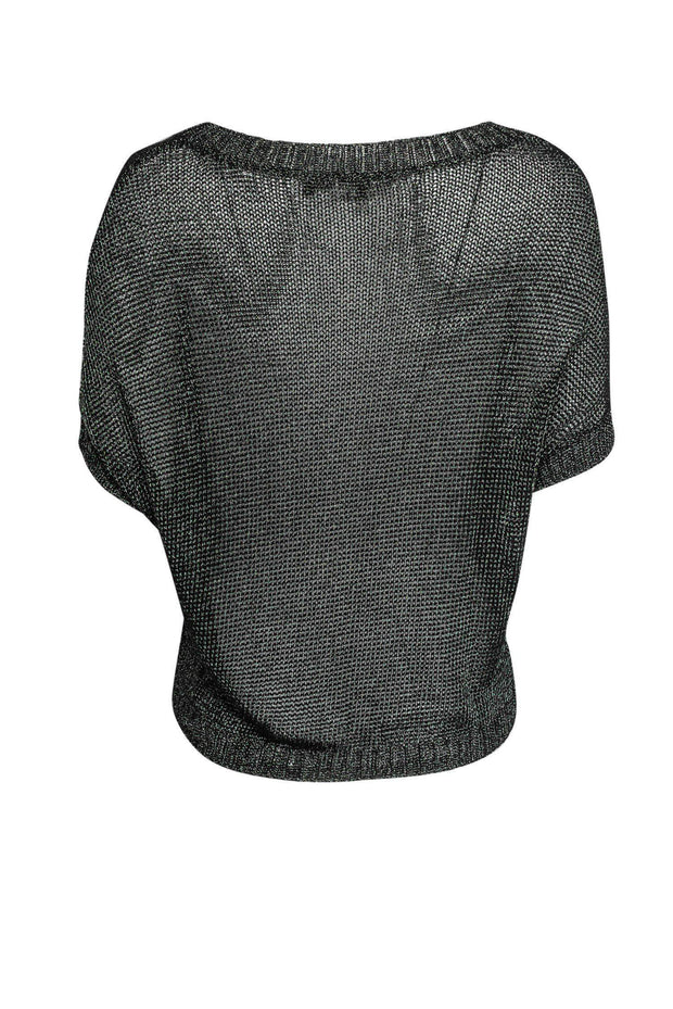 Current Boutique-Vince - Metallic Green Knitted Top Sz XS