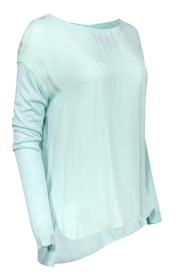 Current Boutique-Vince - Mint Green Sheer Shirt Sz S