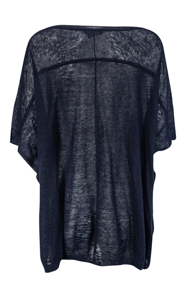 Current Boutique-Vince - Navy Dolman Sleeve Linen Top Sz XS