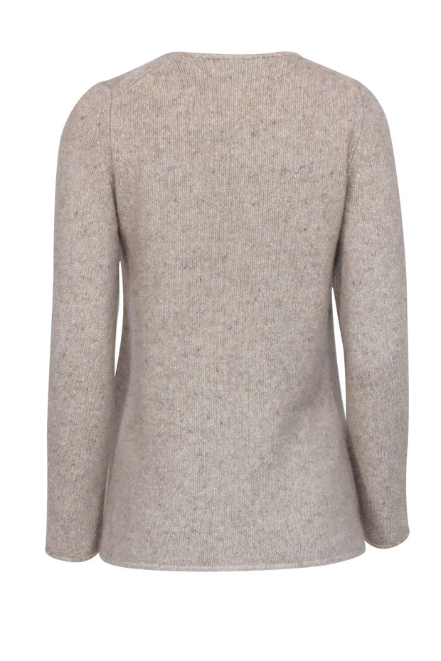 Current Boutique-Vince - Oatmeal Beige Speckled Cashmere Sweater Sz XS