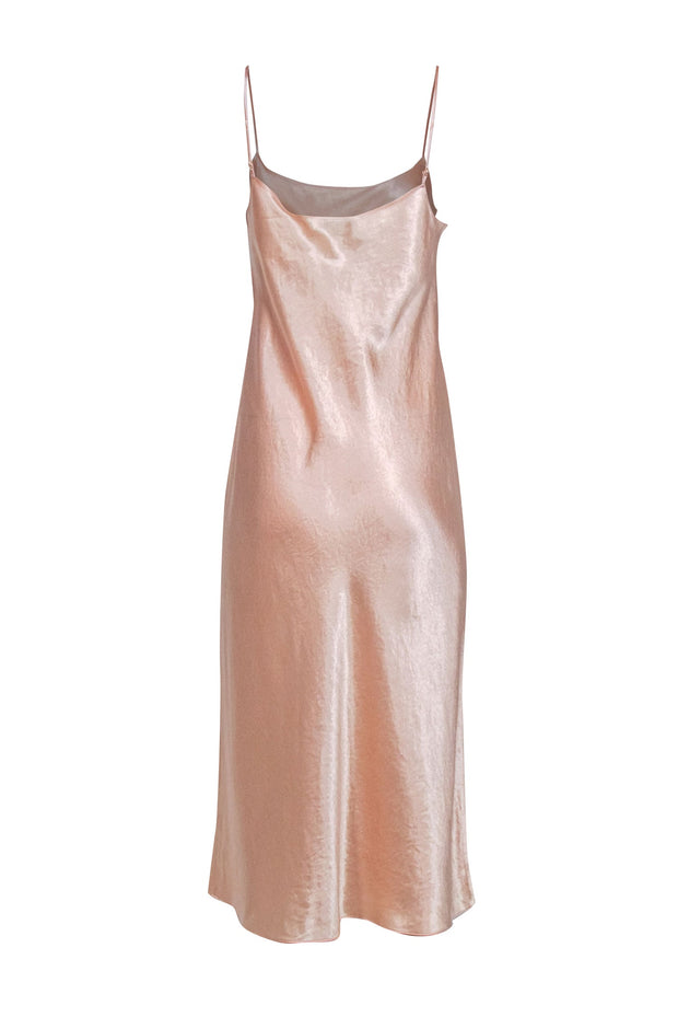 Current Boutique-Vince - Peach Sleeveless Satin Maxi Slip Dress Sz M