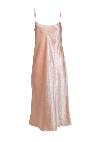 Current Boutique-Vince - Peach Sleeveless Satin Maxi Slip Dress Sz M