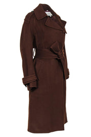 Current Boutique-Vince - Rich Brown Wool Trench Coat Sz S