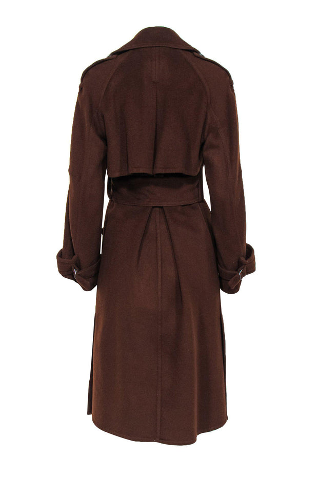 Current Boutique-Vince - Rich Brown Wool Trench Coat Sz S