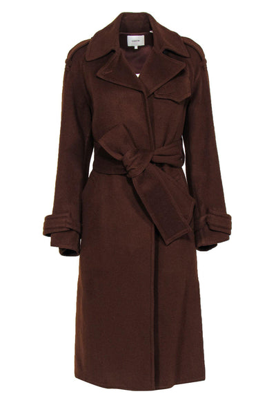 Current Boutique-Vince - Rich Brown Wool Trench Coat Sz S