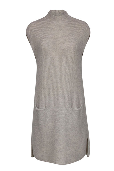 Current Boutique-Vince - Tan Sleeveless Knit Dress w/ Pockets Sz M