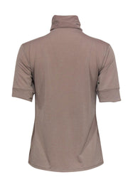 Current Boutique-Vince - Taupe Short Sleeve Turtleneck Top Sz M