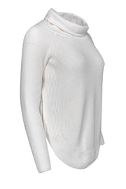 Current Boutique-Vince - White Chunky Knit Turtleneck w/ Zipper Accents Sz XS